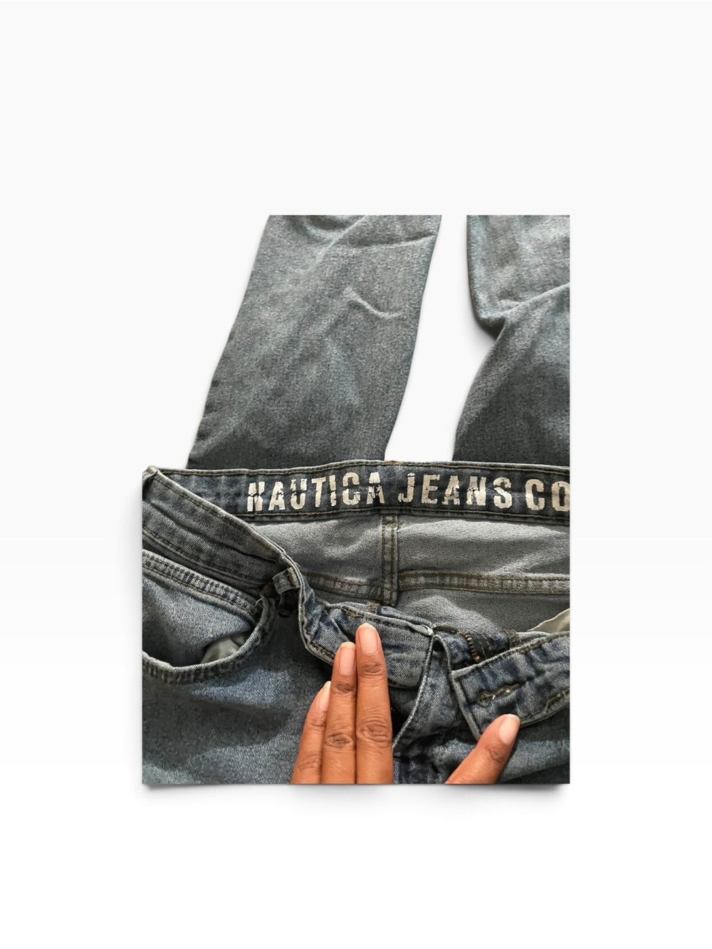 Nautica Boys size 18 Slim Straight Jeans in Faded Blue-Gray
